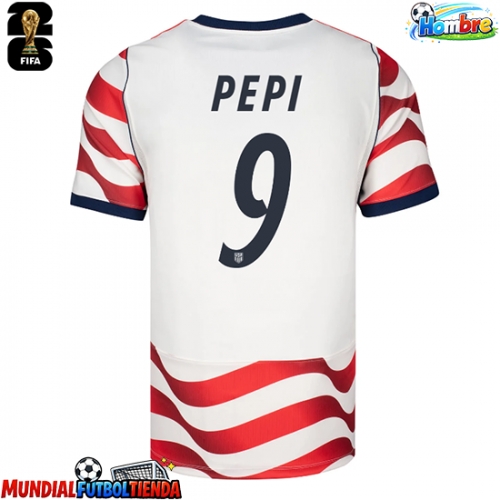 Camiseta Estados Unidos Ricardo Pepi #9 Primera Equipación Replica Mundial 2026 mangas cortas